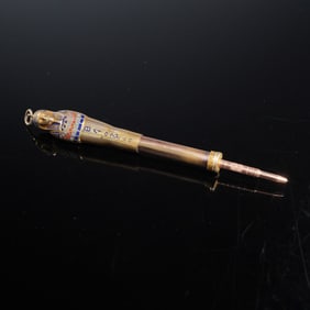 Egyptian Revival Telescopic Pendant Pencil