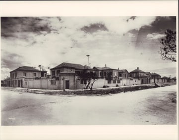 Silver Print Photo, Construction of French City Homes, Coral Gables 1926