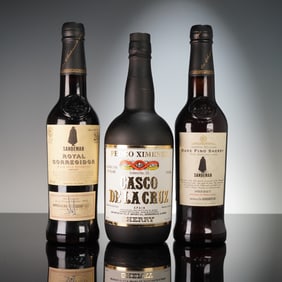3pc Sandeman Royal Corregidor, Sandeman Rare Fino, and Casco de la Cruz