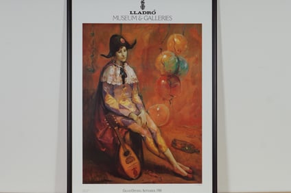 Lladro Museum and Galleries Grand Opening Poster w/ Luis Arcas Harlequin