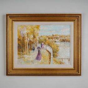 Omar Hamdi Malva, Original Impressionist Oil on Canvas, Signed