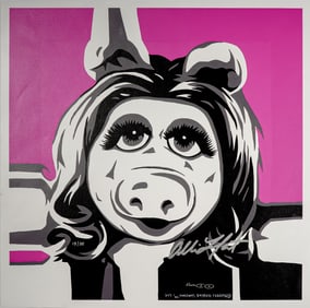 Allison Lefcort, Giclee on Canvas, Miss Piggy, Signed & Numbered