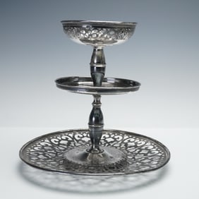 Woodside Sterling Silver Three-Tiered Serving Stand