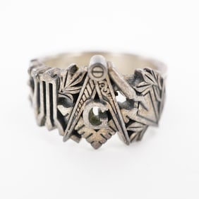 Sterling Silver Masonic Ring