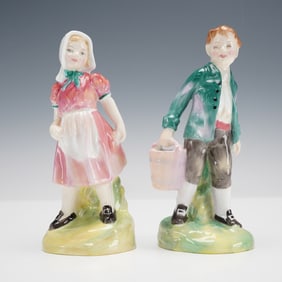 2pc Royal Doulton Figurine, Jack HN2061 and Jill HN2060