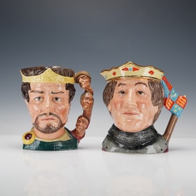 2pc Royal Doulton Large Character Jugs, Henry V D6671 and Macbeth D6667