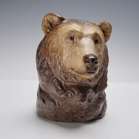 Lladro Prototype Gres Porcelain Bear Head Bust