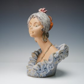 Lladro Gres Porcelain Bust, Lola 01012078
