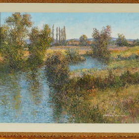 Maxwell Parsons (British, b.1936) Oil on Canvas Painting, Landscape, Signed