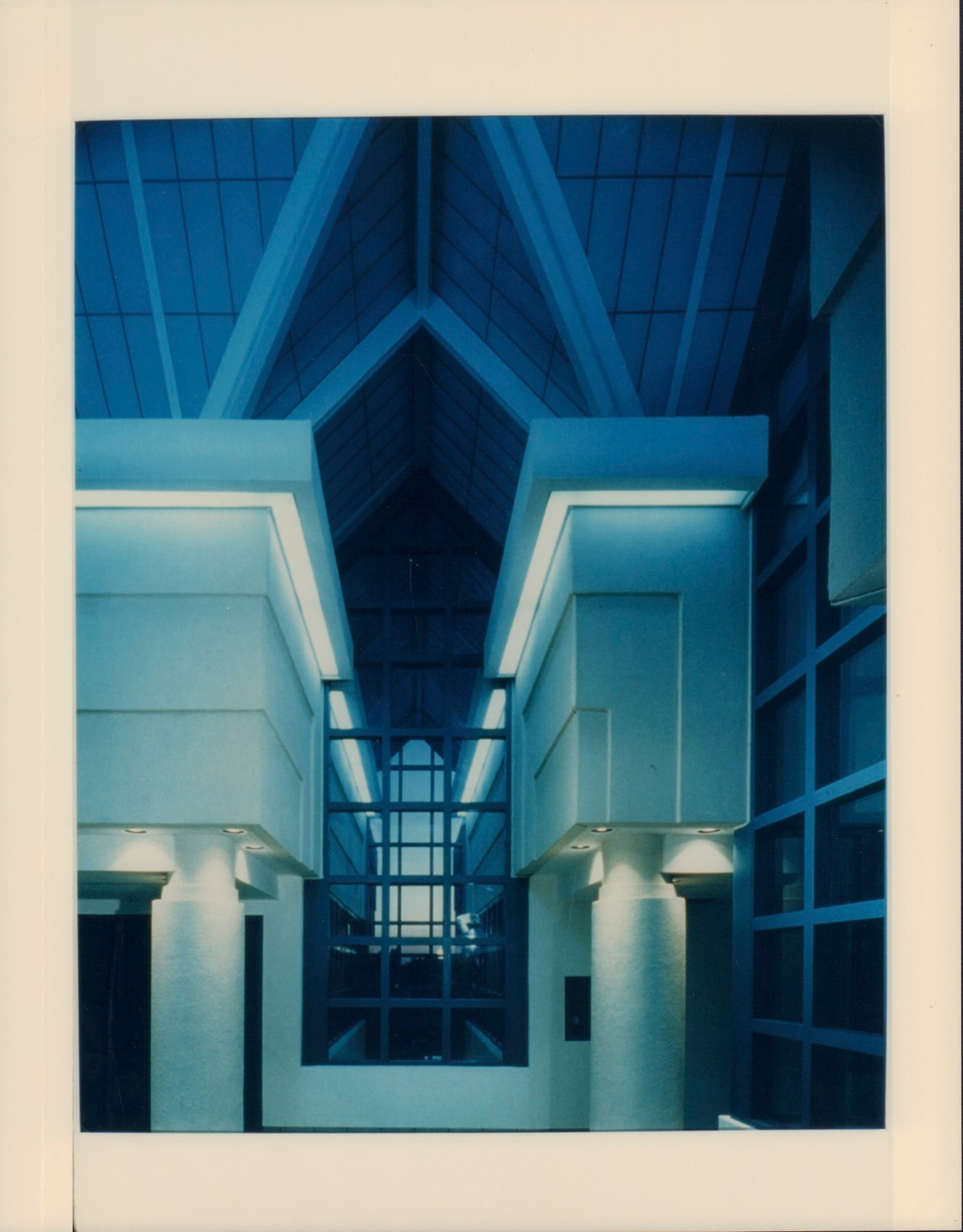 Martin Fine, Color Photo, Cargo Clearance Center, Miami Intl Airport: Photographed by Martin Fine. This Miami, Florida architectural splendor was designed by architect Charles Harrison Pawley (Haitian-American 1932-2006) in 1987. This photo is seen in the 1991 book, 70 