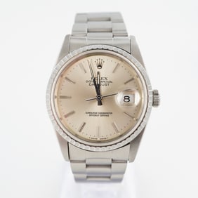Rolex Oyster Perpetual Datejust Stainless Steel Wristwatch