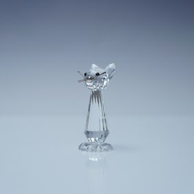 Swarovski Silver Crystal Figurine, Replica Cat