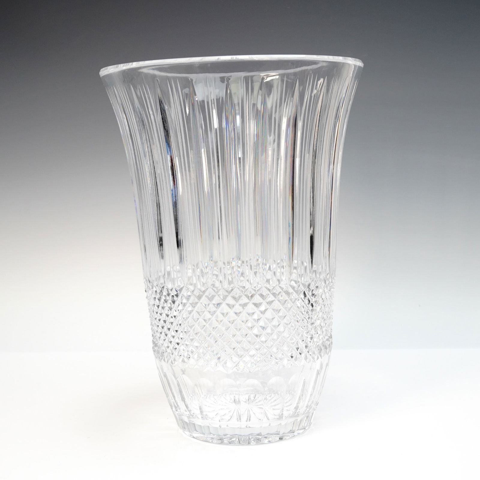 Cut Crystal Vase with Starburst Base (1 of 3)