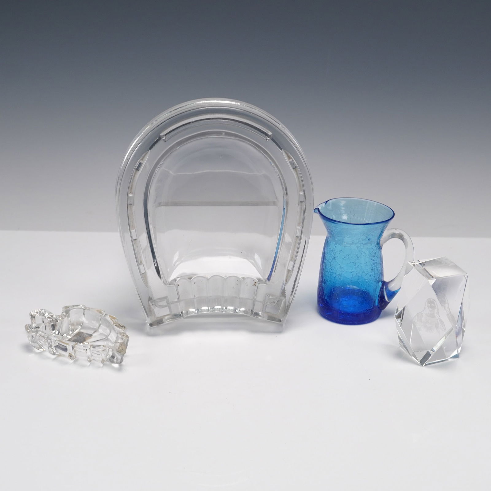 4pc Assorted Crystal and Glass Decorative Items (1 of 9)