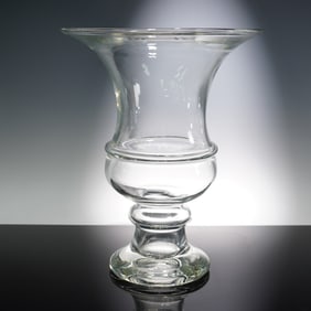 Clear Vase with Tiered Stem