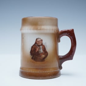 Victoria Carlsbad Austria Beer Stein with Monk Motif