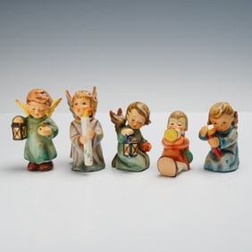 5pc Goebel Hummel Angel Figurines, Guiding Angel, Joyous News, and More