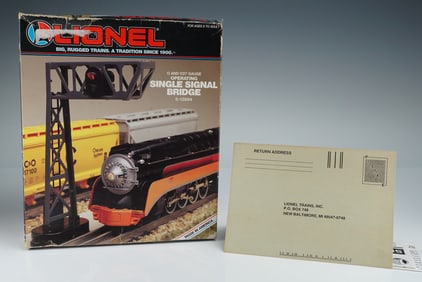 Lionel O/O27 Gauge Operating Single Signal Bridge, 6-12894