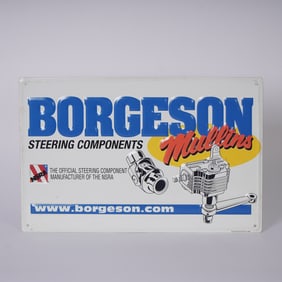 Borgeson Mullins Metal Advertising Sign