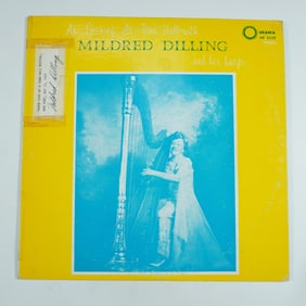 Mildred Dilling An Evening at Town Hall Signed LP Album