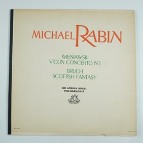 Michael Rabin Wieniawski Violin and Bruch Scottish Fantasy LP Album