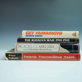 4pc Hardcover Books on War and A Biography