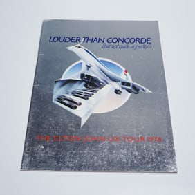 Elton John Louder Than Concorde 1976 UK Tour Booklet