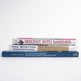 3pc Naval Warfare and Historic Shipwrecks Book Collection