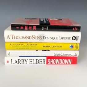5pc Assorted Book Biographies including Dominique Lapierre