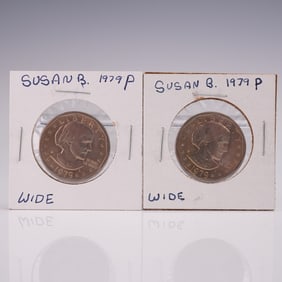 2pc 1979-P Susan B. Anthony Dollar Coins