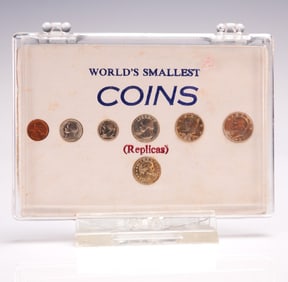 Late 20th Century World's Smallest U.S. Coins Replica Set