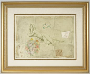 Martin Broadbent, Color Lithograph, Thoughts of the Day, Signed