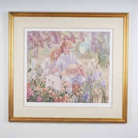 Irene Borg, Limited Edition Color Lithograph, Le Bois Enchante, Signed