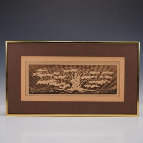 Al Kaufman, Intaglio Etching, Weeping Cherry, Signed