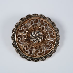 Vintage German Filigree Scarf Clip