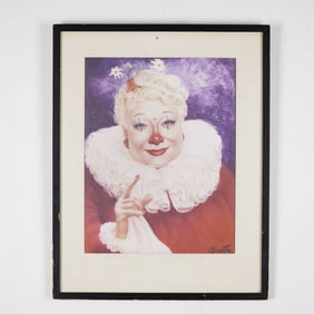Vintage Clown Portrait Print