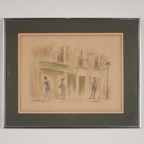 Eduardo Vicente, Color Lithograph on Paper, Shop Windows