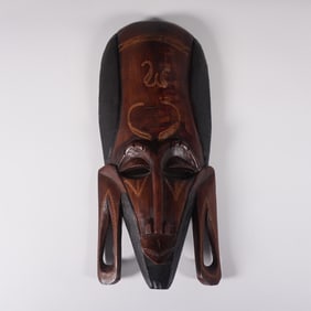 Kenyan Hand-Carved Wooden Mask