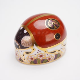 Royal Crown Derby Bone China Paperweight, Ladybird Two Spot