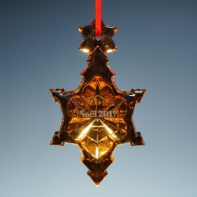 Baccarat Crystal Annual Ornament, Amber Star 2017
