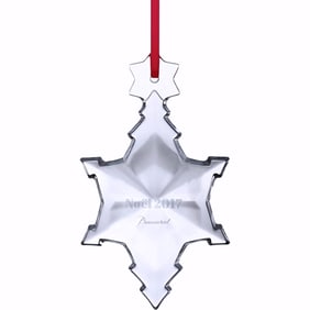 Baccarat Crystal Clear 2017 Annual Christmas Tree Ornament, Sealed Box
