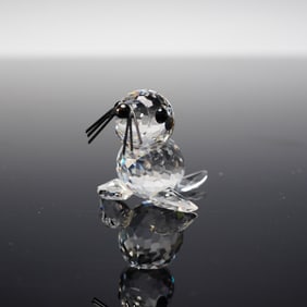 Swarovski Crystal Figurine, Seal Mini V3 Black Whiskers