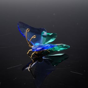 Swarovski Crystal Paradise Bug Object Figurine, Butterfly Acadia Sapphire