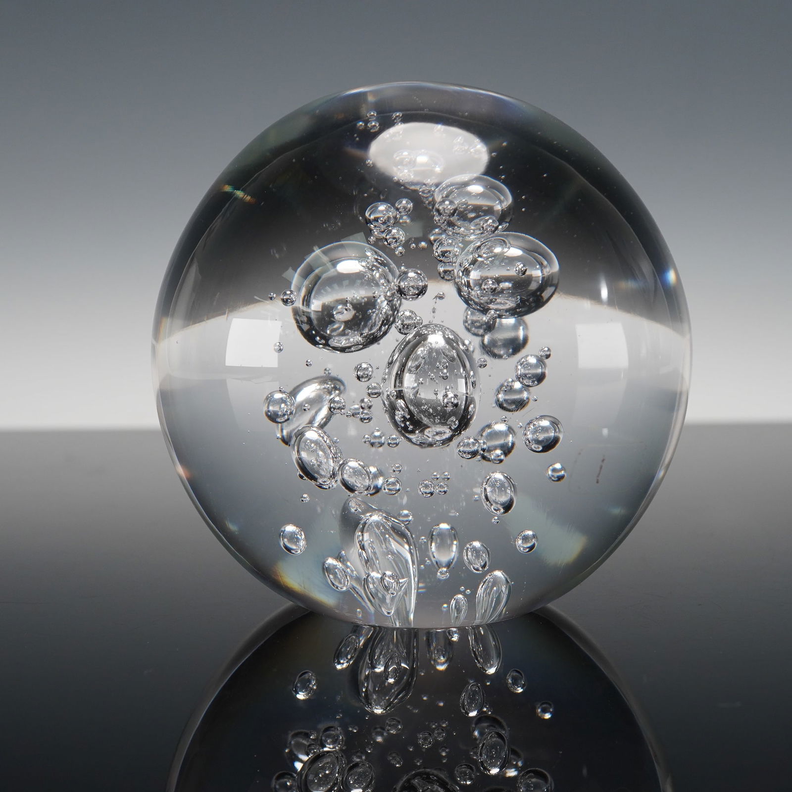 Oggetti Art Glass Controlled Bubble Paperweight (1 of 3)