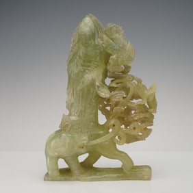 Chinese Jadeite Guanyin Carved Sculpture