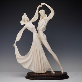 Amilcare Santini Art Deco Sculpture, The Dancing Couple