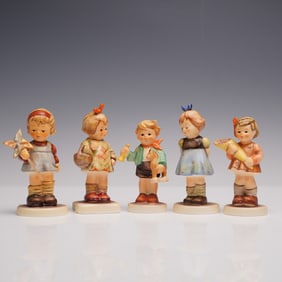 5pc Goebel Hummel Porcelain Figurines
