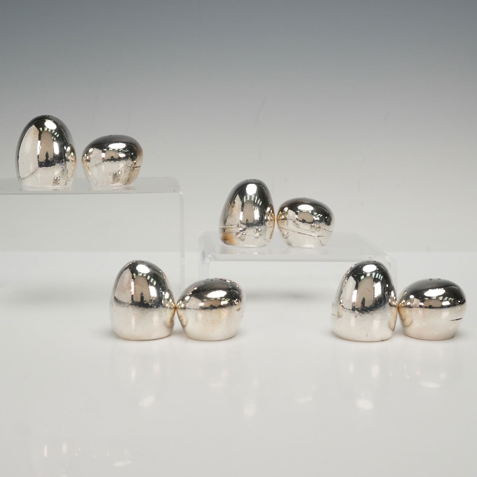 4 Pairs of Christofle Silver Plated Salt & Pepper Shakers (1 of 4)