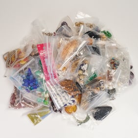 Assorted Jewelry, Beads, Necklaces, Buttons, Pendants, and More