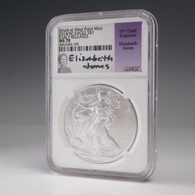 2014 (W) American Silver Eagle Early Release Dollar Coin NGC Graded MS 70